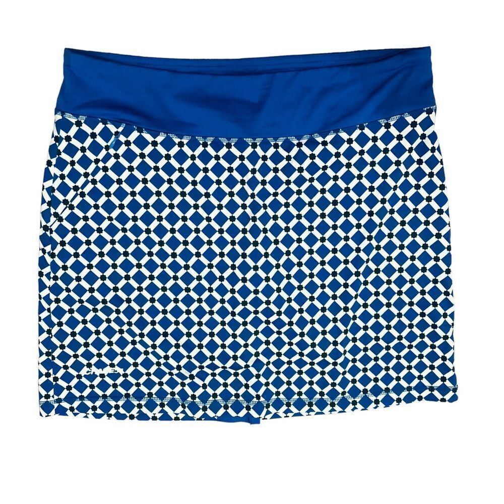 Chase 54 Activewear Golf Tennis Geometric Print Pull On Skirt Skort Sz 8 NWOT